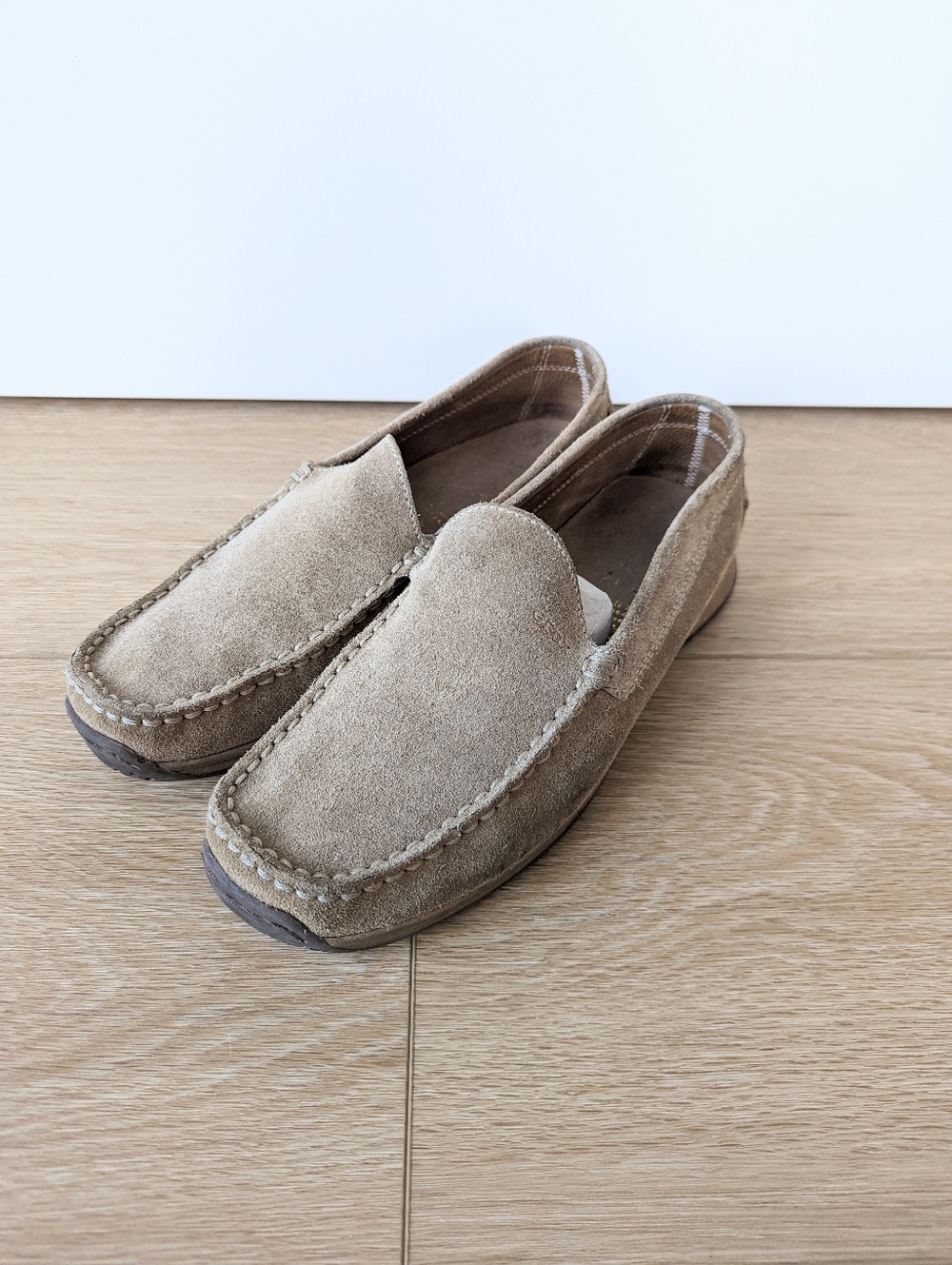 Geox Respira Suede Slip-On Loafers – Beige, Men's 42